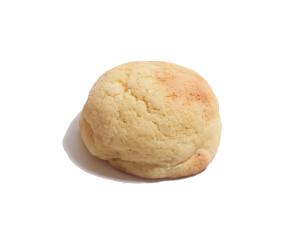 メロンパン 160円:表面のサクサククッキー生地としっとりのアーモンドクリームが絶妙です。